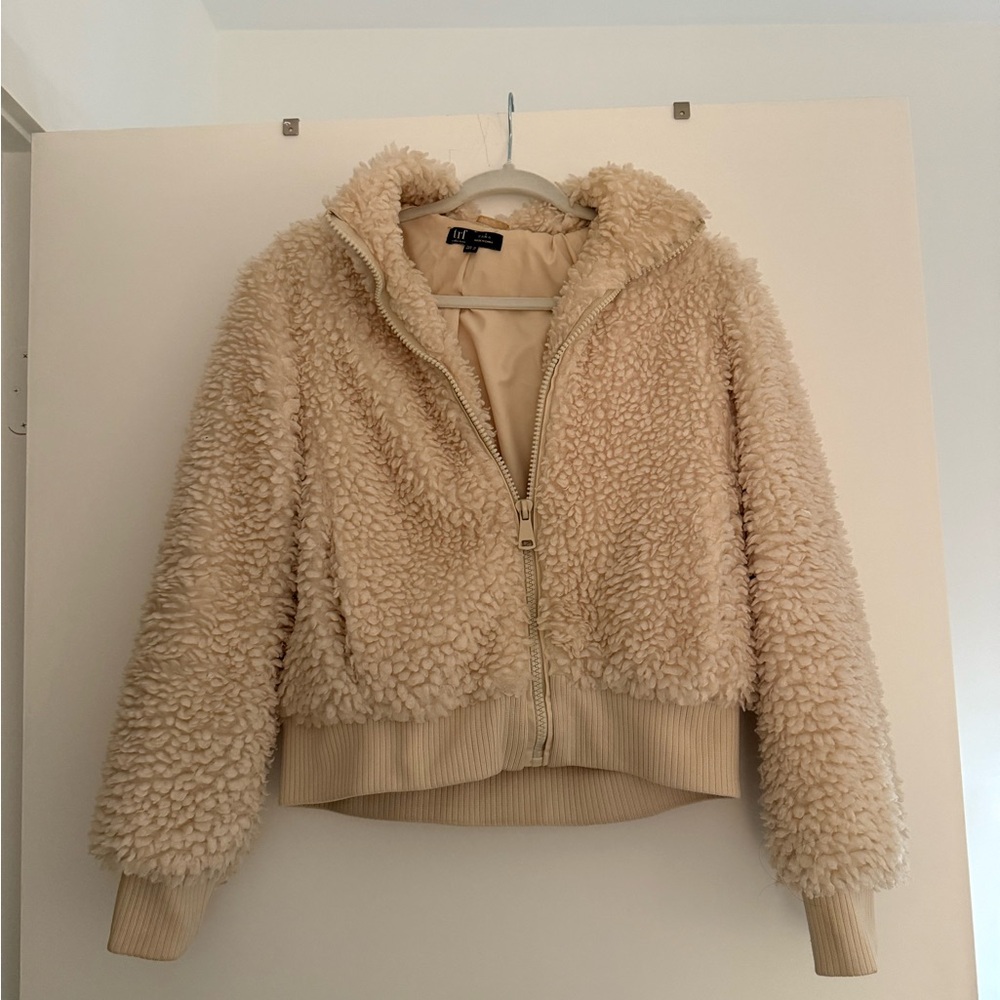 Zara Cream Teddy Jacket
